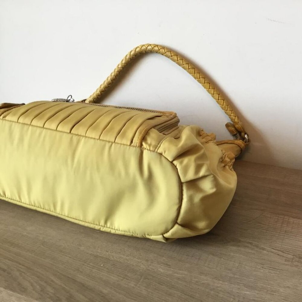 Brighton Yellow Shoulder Bag with Front Zipper Pockets - Picture 11 of 12